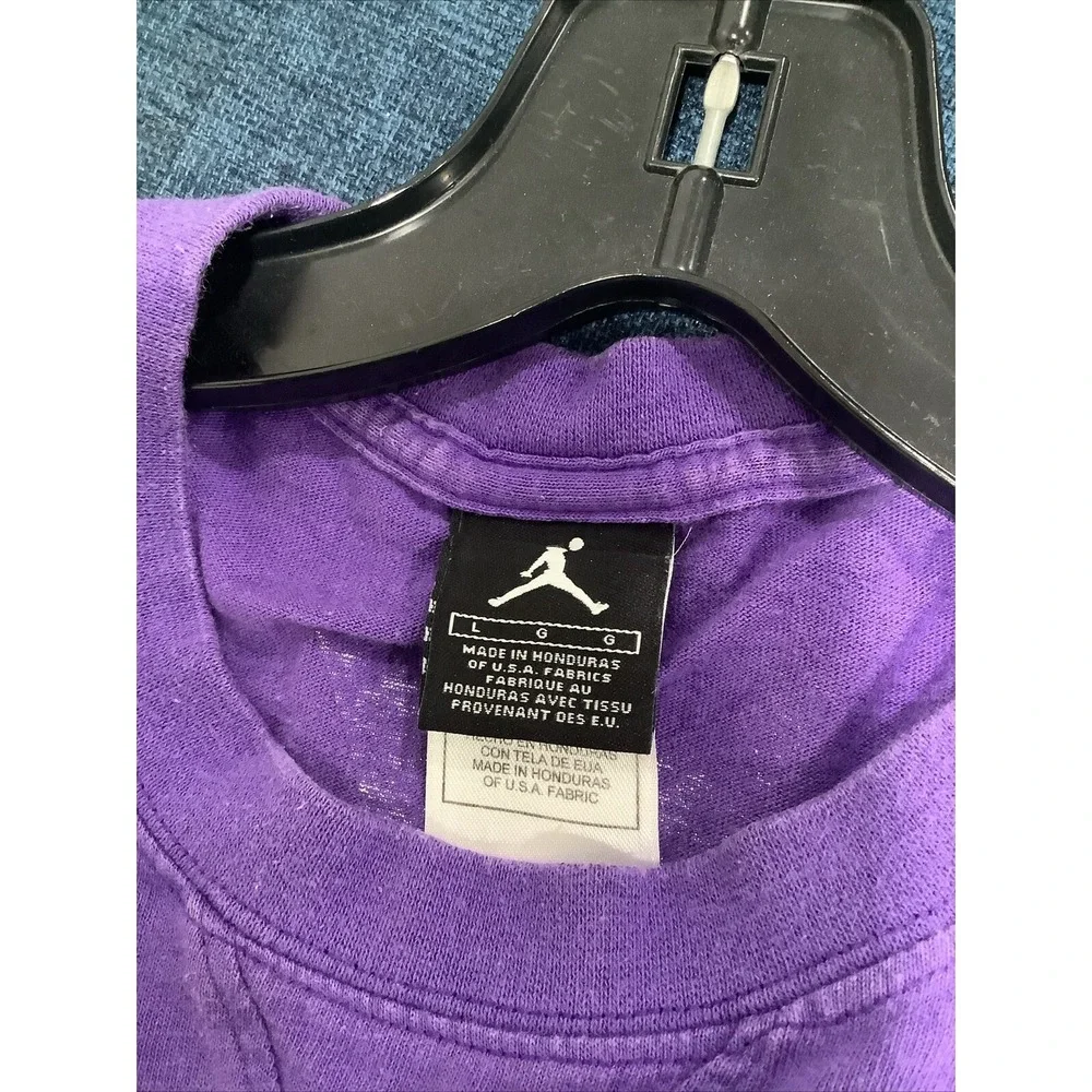 Air Jordan Cotton T-Shirt Purple Size Large